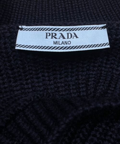 PRADA（プラダ）PRADA (プラダ) ウール タートルネック セーター ネイビー サイズ:38の古着・服飾アイテム