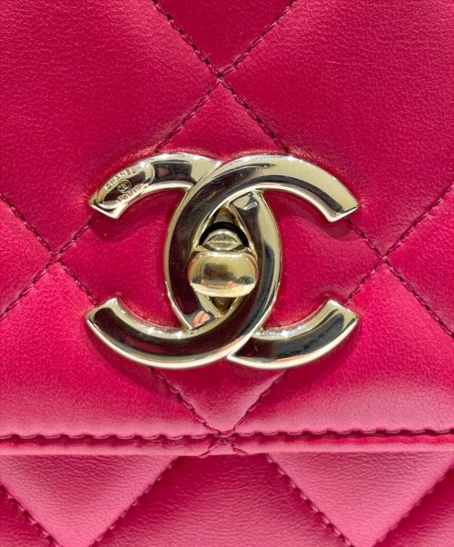 CHANEL（シャネル）CHANEL (シャネル) マトラッセ トップハンドル レッド サイズ:-の古着・服飾アイテム