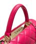 中古・古着 CHANEL (シャネル) マトラッセ トップハンドル レッド サイズ:-：400000円