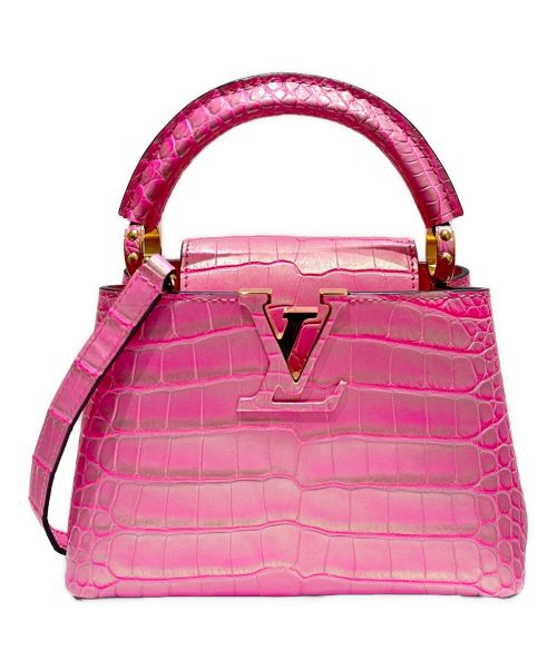 LOUIS VUITTON（ルイ ヴィトン）LOUIS VUITTON (ルイ ヴィトン) Capucines Mini カプシーヌ ミニ ピンク サイズ:mini/ミニの古着・服飾アイテム
