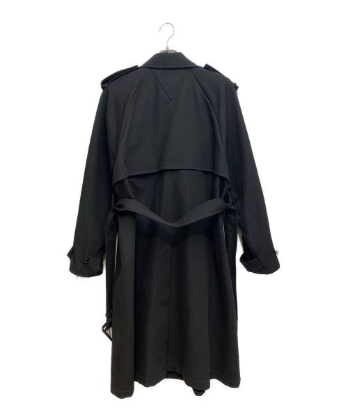 BOTTEGA VENETA（ボッテガベネタ）BOTTEGA VENETA (ボッテガベネタ) コットンキャンバスダブルトレンチコート ブラック サイズ:44の古着・服飾アイテム