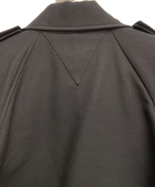 BOTTEGA VENETA（ボッテガベネタ）BOTTEGA VENETA (ボッテガベネタ) コットンキャンバスダブルトレンチコート ブラック サイズ:44の古着・服飾アイテム