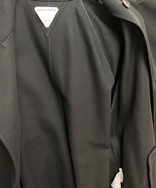 BOTTEGA VENETA（ボッテガベネタ）BOTTEGA VENETA (ボッテガベネタ) コットンキャンバスダブルトレンチコート ブラック サイズ:44の古着・服飾アイテム