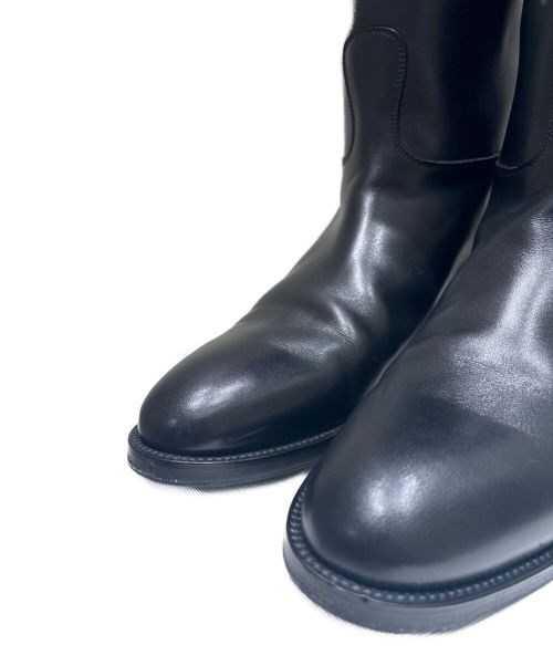 HERMES（エルメス）HERMES (エルメス) ブーツ ジャンピング ショート ブラック×シルバー金具 サイズ:38の古着・服飾アイテム