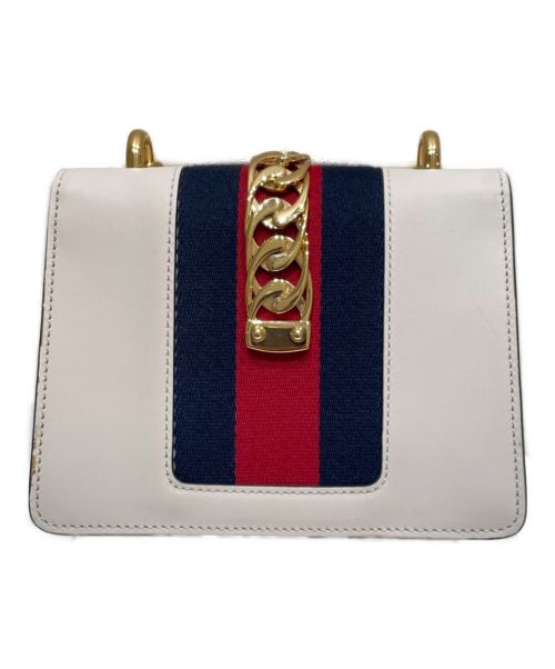 GUCCI（グッチ）GUCCI (グッチ) シルヴィ ミニショルダーバッグ ホワイト サイズ:ミニの古着・服飾アイテム
