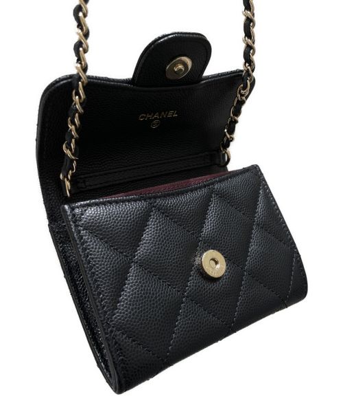 CHANEL（シャネル）CHANEL (シャネル) チェーンショルダーポーチ ブラックの古着・服飾アイテム