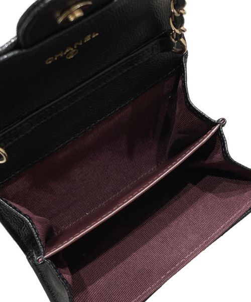 CHANEL（シャネル）CHANEL (シャネル) チェーンショルダーポーチ ブラックの古着・服飾アイテム