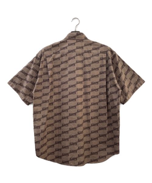 BALENCIAGA（バレンシアガ）BALENCIAGA (バレンシアガ) BBモノグラムシャツ ブラウン サイズ:34の古着・服飾アイテム