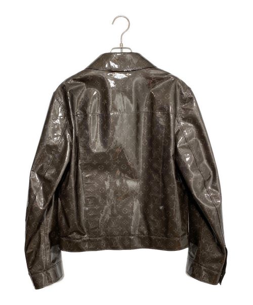 LOUIS VUITTON（ルイ ヴィトン）LOUIS VUITTON (ルイ ヴィトン) モノグラムエナメルジャケット ブラウン サイズ:48の古着・服飾アイテム