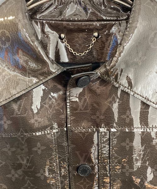 LOUIS VUITTON（ルイ ヴィトン）LOUIS VUITTON (ルイ ヴィトン) モノグラムエナメルジャケット ブラウン サイズ:48の古着・服飾アイテム