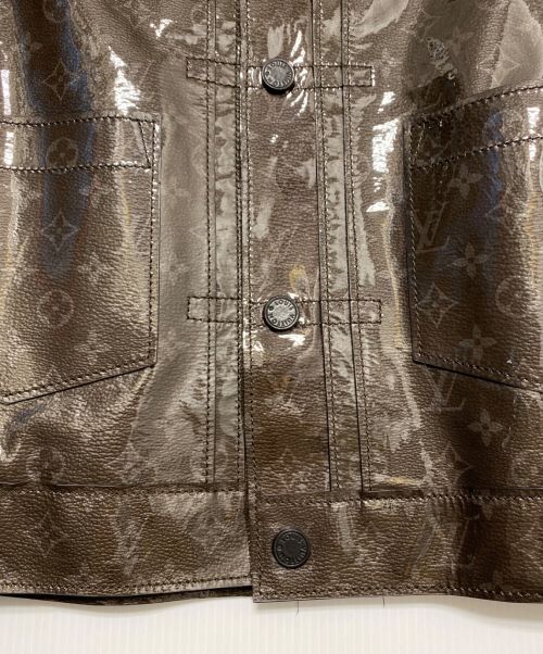 LOUIS VUITTON（ルイ ヴィトン）LOUIS VUITTON (ルイ ヴィトン) モノグラムエナメルジャケット ブラウン サイズ:48の古着・服飾アイテム