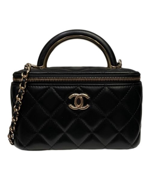 CHANEL（シャネル）CHANEL (シャネル) マトラッセチェーンバニティバッグ ブラック サイズ:17の古着・服飾アイテム