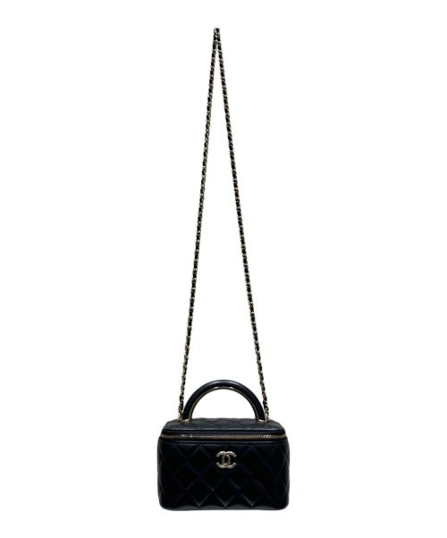 CHANEL（シャネル）CHANEL (シャネル) マトラッセチェーンバニティバッグ ブラック サイズ:17の古着・服飾アイテム