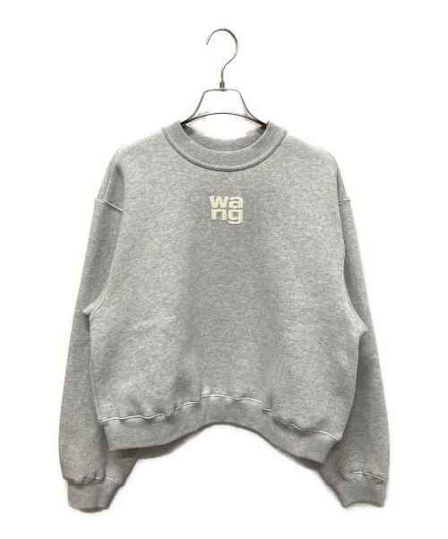 ALEXANDER WANG（アレキサンダー・ワン）ALEXANDER WANG (アレキサンダーワング) パフロゴスウェットシャツ ライトグレー サイズ:Sの古着・服飾アイテム