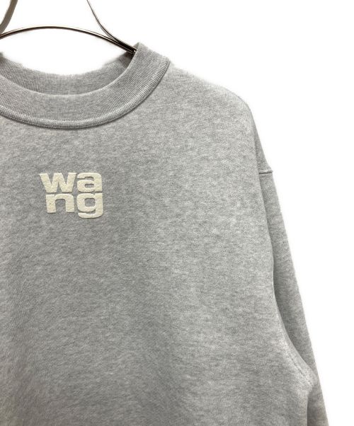 ALEXANDER WANG（アレキサンダー・ワン）ALEXANDER WANG (アレキサンダーワング) パフロゴスウェットシャツ ライトグレー サイズ:Sの古着・服飾アイテム
