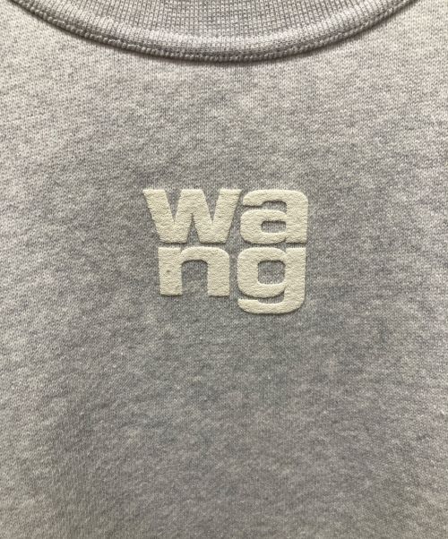ALEXANDER WANG（アレキサンダー・ワン）ALEXANDER WANG (アレキサンダーワング) パフロゴスウェットシャツ ライトグレー サイズ:Sの古着・服飾アイテム