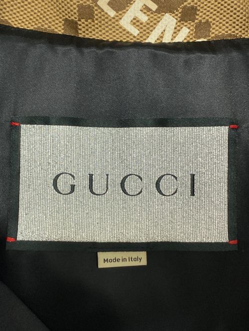 GUCCI（グッチ）GUCCI (グッチ) BALENCIAGA (バレンシアガ) The Hacker Project Hacker Jumbo GG Jacket ベージュ サイズ:34の古着・服飾アイテム
