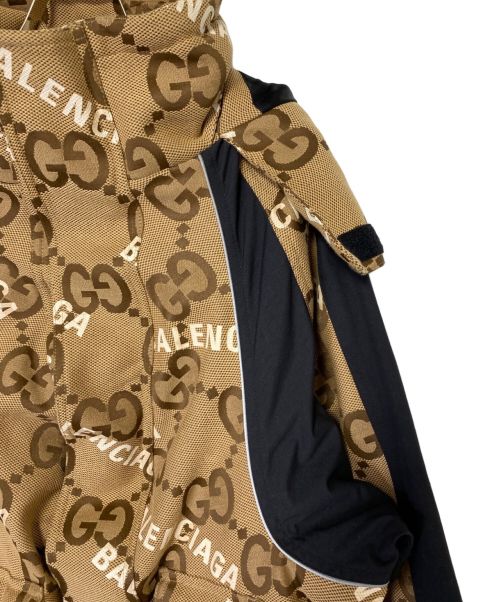 GUCCI（グッチ）GUCCI (グッチ) BALENCIAGA (バレンシアガ) The Hacker Project Hacker Jumbo GG Jacket ベージュ サイズ:34の古着・服飾アイテム