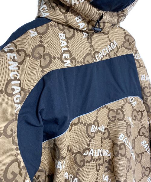 GUCCI（グッチ）GUCCI (グッチ) BALENCIAGA (バレンシアガ) The Hacker Project Hacker Jumbo GG Jacket ベージュ サイズ:34の古着・服飾アイテム