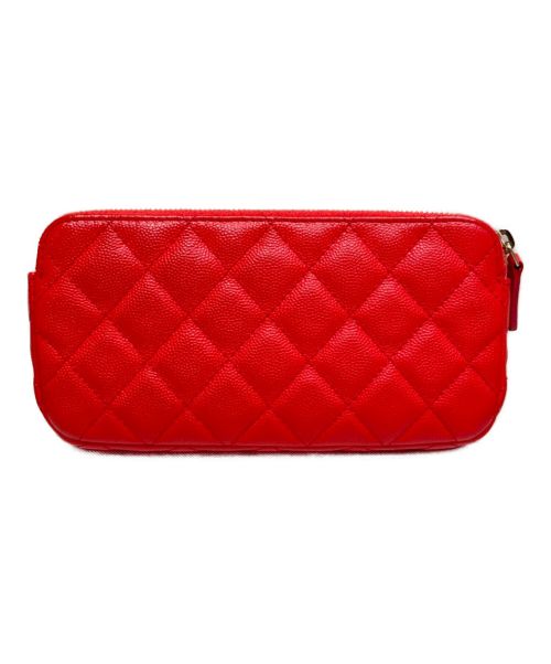 CHANEL（シャネル）CHANEL (シャネル) ショルダーチェーンウォレット レッド サイズ:‐の古着・服飾アイテム