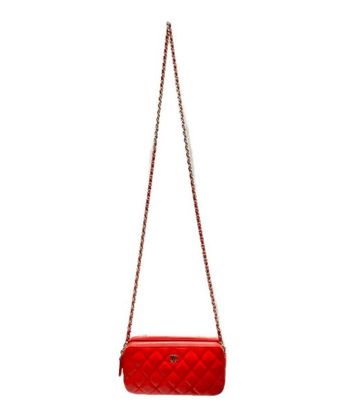 CHANEL（シャネル）CHANEL (シャネル) ショルダーチェーンウォレット レッド サイズ:‐の古着・服飾アイテム