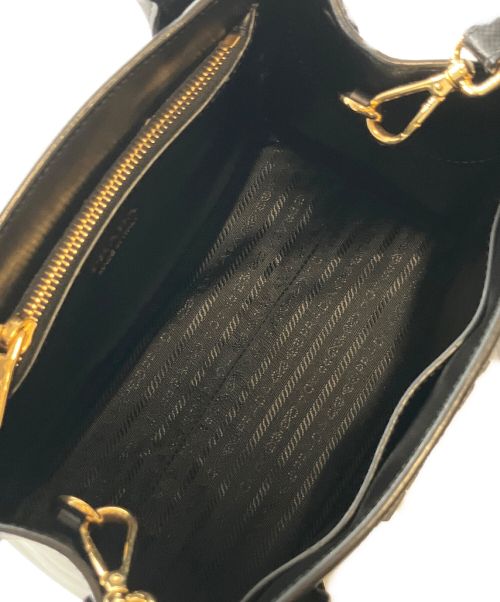 PRADA（プラダ）PRADA (プラダ) モノクローム 2WAYバッグ ブラック サイズ:smallの古着・服飾アイテム