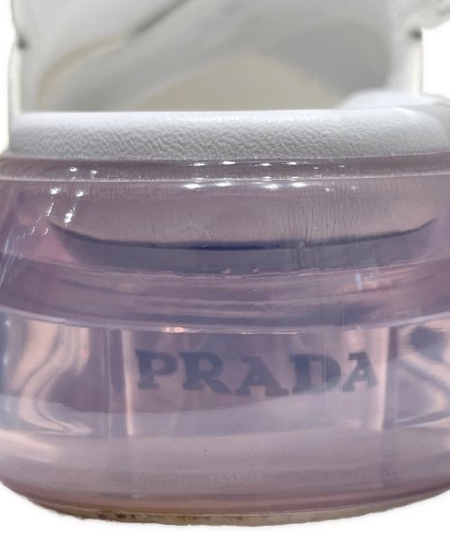 PRADA（プラダ）PRADA (プラダ) クラウドバスト レザーサンダル ホワイト サイズ:37の古着・服飾アイテム