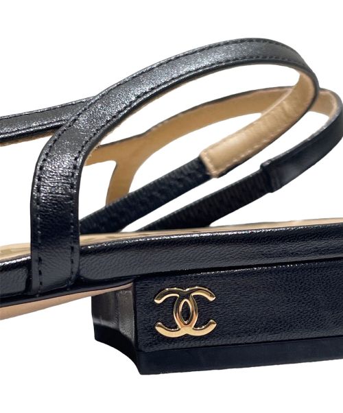 CHANEL（シャネル）CHANEL (シャネル) サイドココマークパンプス ブラック サイズ:36 1/2 未使用品の古着・服飾アイテム