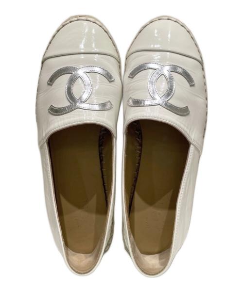 CHANEL（シャネル）CHANEL (シャネル) ココマークエスパドリーユ ホワイト サイズ:36の古着・服飾アイテム
