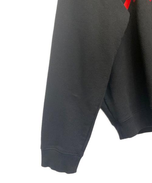 Maison Margiela（メゾンマルジェラ）Maison Margiela (メゾンマルジェラ) テープロゴプリントパーカー ブラック サイズ:44の古着・服飾アイテム