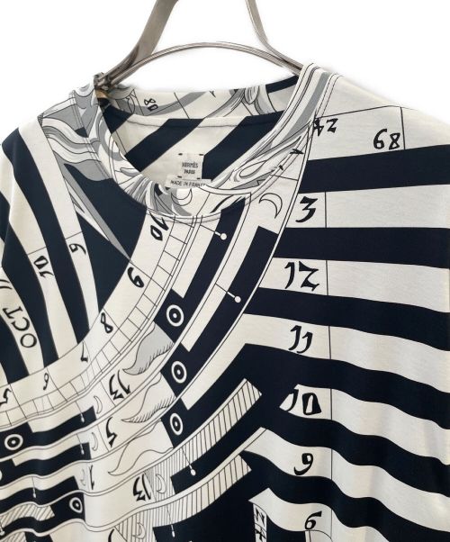 HERMES（エルメス）HERMES (エルメス) アストロジー・リミックスワンピース ネイビー×ホワイト サイズ:34の古着・服飾アイテム