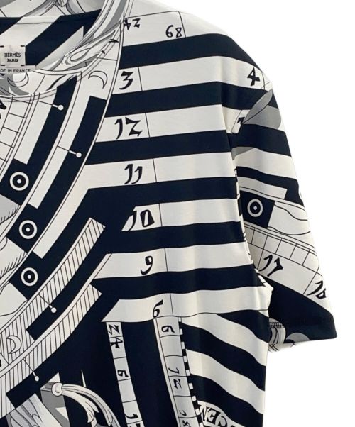 HERMES（エルメス）HERMES (エルメス) アストロジー・リミックスワンピース ネイビー×ホワイト サイズ:34の古着・服飾アイテム