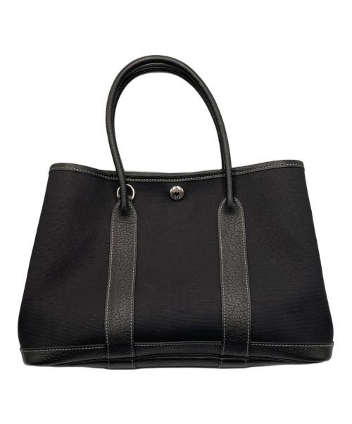 HERMES（エルメス）HERMES (エルメス) ガーデンパーティー TPM//シルバー金具/キャンバス×レザー/ブラック/▢I刻印 ブラック サイズ:TPMの古着・服飾アイテム