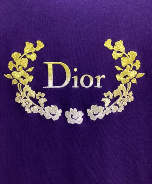 Dior（ディオール）Dior (ディオール) Embroidered logo t-shirt（刺繍ロゴTシャツ） パープル サイズ:Sの古着・服飾アイテム
