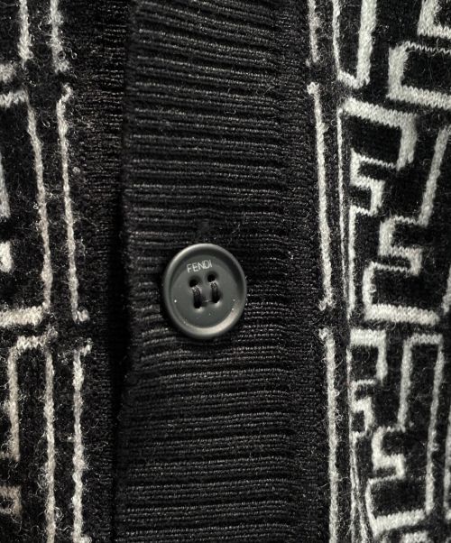 FENDI（フェンディ）FENDI (フェンディ) ズッカ柄カーディガン ブラック サイズ:48の古着・服飾アイテム