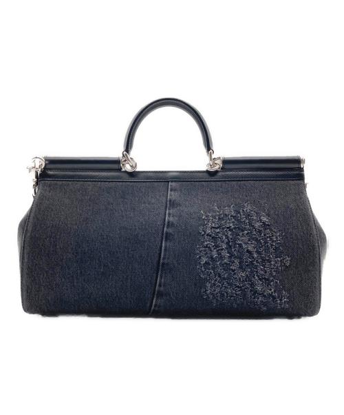 DOLCE & GABBANA（ドルチェ＆ガッバーナ）DOLCE & GABBANA (ドルチェ＆ガッバーナ) Denim Sicily Handle Bag ブラック サイズ:37の古着・服飾アイテム