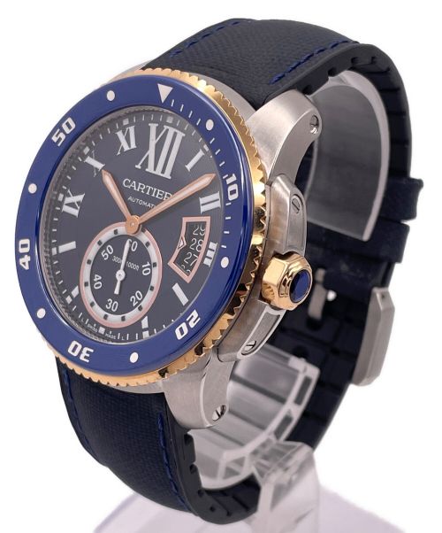 Cartier（カルティエ）Cartier (カルティエ) カリブル・ドゥ・カルティエ・ダイバー W2CA0008 青文字盤 サイズ:42mmの古着・服飾アイテム
