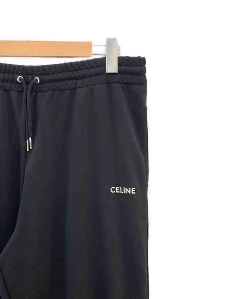 CELINE（セリーヌ）CELINE (セリーヌ) エンブロイダリー サイドライントラックパンツ ブラック サイズ:Lの古着・服飾アイテム