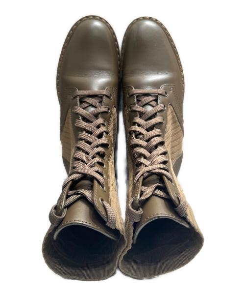 FENDI（フェンディ）FENDI (フェンディ) Leather and Fabric Combat Boots ブラウン サイズ:37の古着・服飾アイテム