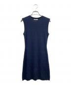 FENDIフェンディ）の古着「ズッカ柄ニットワンピース」｜ネイビー