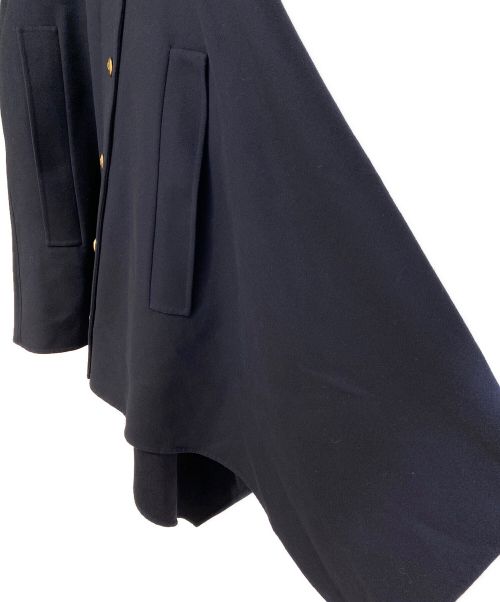 VALENTINO（ヴァレンティノ）VALENTINO (ヴァレンティノ) アシンメトリーポンチョ ネイビー サイズ:38の古着・服飾アイテム