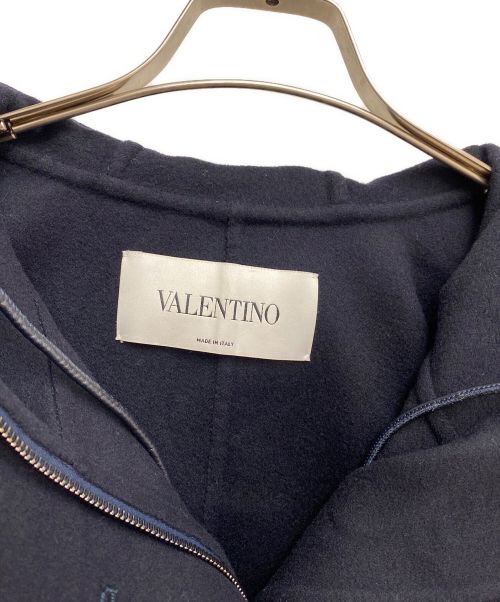 VALENTINO（ヴァレンティノ）VALENTINO (ヴァレンティノ) アシンメトリーポンチョ ネイビー サイズ:38の古着・服飾アイテム