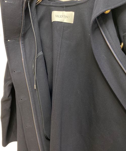 VALENTINO（ヴァレンティノ）VALENTINO (ヴァレンティノ) アシンメトリーポンチョ ネイビー サイズ:38の古着・服飾アイテム