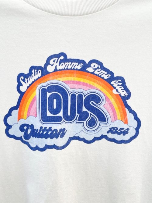 LOUIS VUITTON（ルイ ヴィトン）LOUIS VUITTON (ルイ ヴィトン) 23SS レインボープリンテッドTシャツ ホワイト サイズ:Mの古着・服飾アイテム