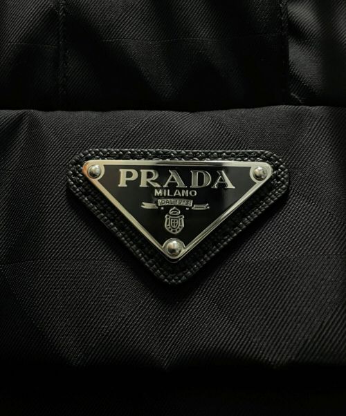 PRADA（プラダ）PRADA (プラダ) Printed Nyron Blouson Jacket ブラック サイズ:36の古着・服飾アイテム