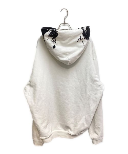 Maison Margiela（メゾンマルジェラ）Maison Margiela (メゾンマルジェラ) ロゴオーバーサイズプルオーバーパーカー ホワイト サイズ:46の古着・服飾アイテム