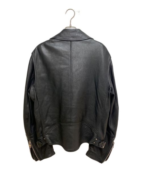 ALEXANDER McQUEEN（アレキサンダーマックイーン）ALEXANDER McQUEEN (アレキサンダーマックイーン) レザーバイカージャケット ブラック サイズ:52の古着・服飾アイテム