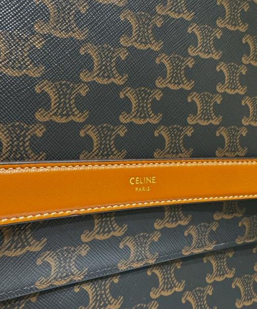 CELINE（セリーヌ）CELINE (セリーヌ) 総柄トリオンフクラッチバッグ ブラウンの古着・服飾アイテム