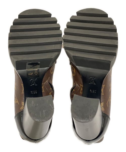 LOUIS VUITTON（ルイ ヴィトン）LOUIS VUITTON (ルイ ヴィトン) スタートレイルライン モノグラムアンクルブーツ ブラック×ブラウン サイズ:35 1/2の古着・服飾アイテム