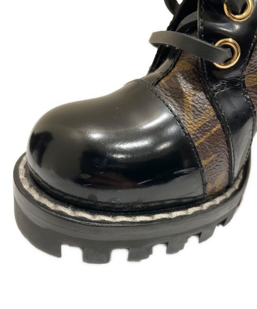 LOUIS VUITTON（ルイ ヴィトン）LOUIS VUITTON (ルイ ヴィトン) スタートレイルライン モノグラムアンクルブーツ ブラック×ブラウン サイズ:35 1/2の古着・服飾アイテム